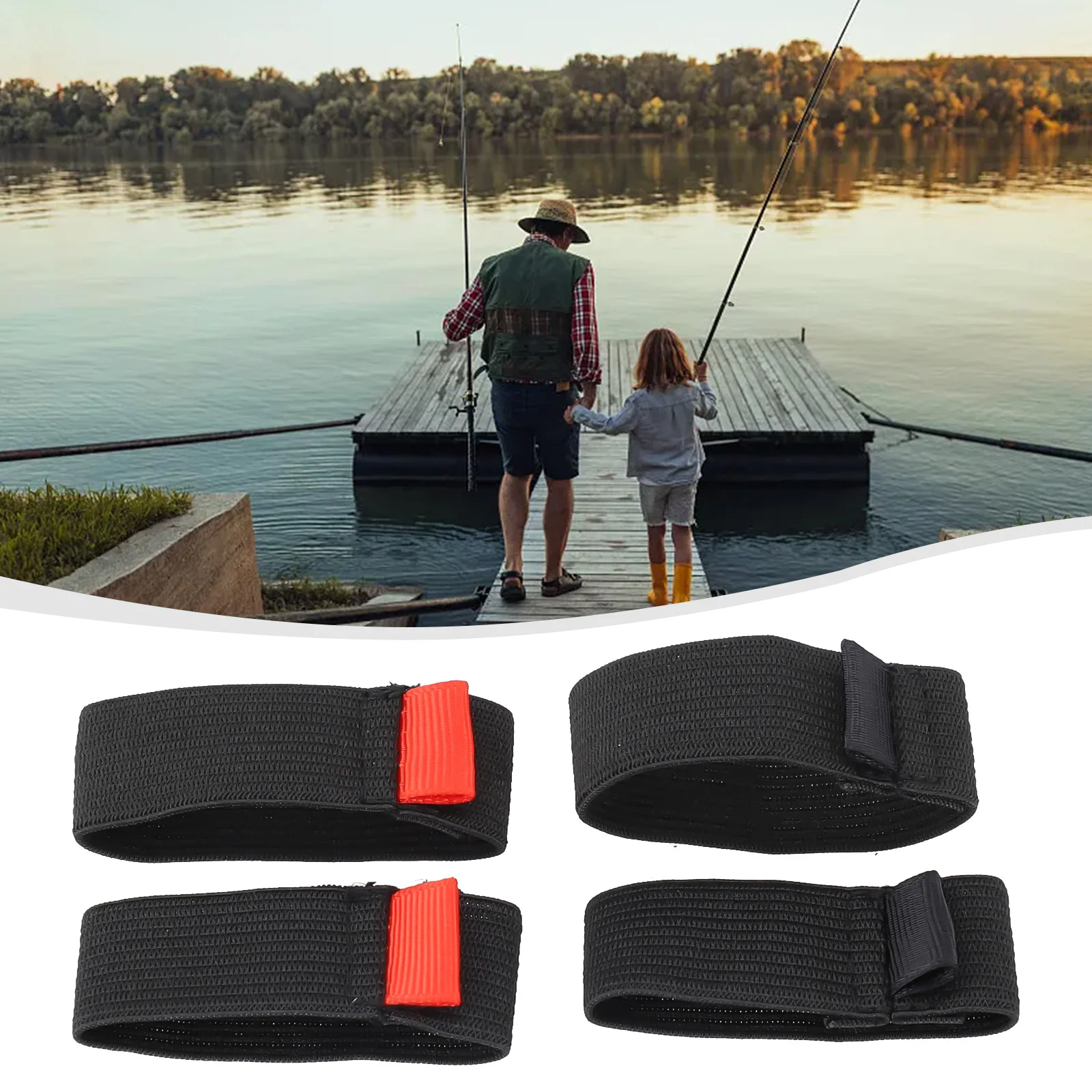 4Pcs Fishing Spool Belt Set Mulinello Da Pesca Elastico-Spinning Wheel Protection Belt Band Pole Holder Fastener Fish Tackle Tool Pesca