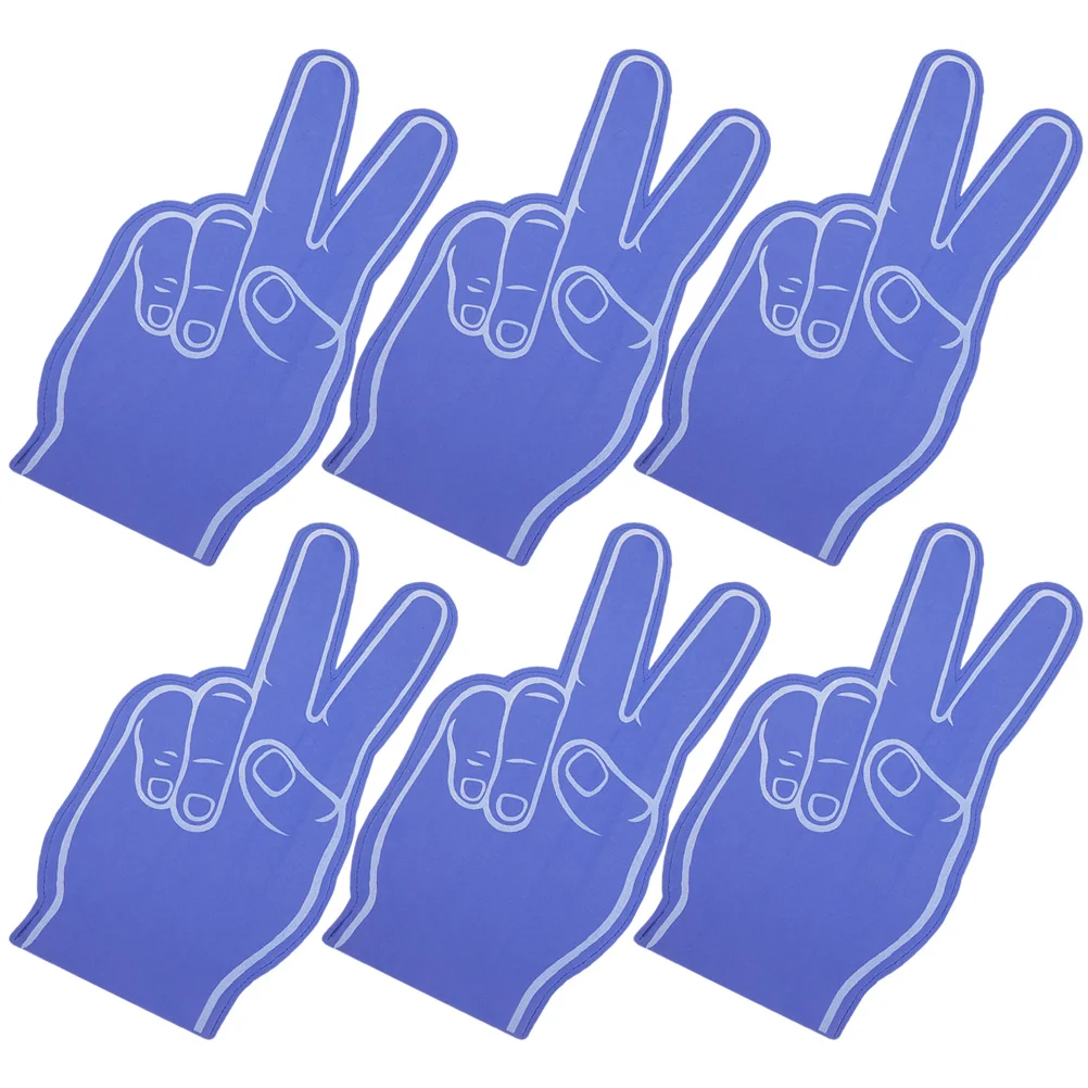 

6 Pcs Foam Fingers Pointer Cheerleading Stuff Glove Pompom Sports Prop Football Game Noise Makers Eva Child