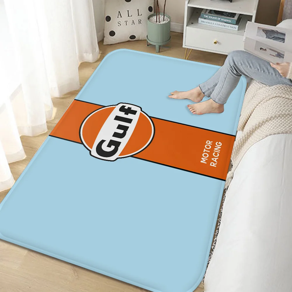 Gulf Racing Car Entrance Door Mat Washable Non-Slip Living Room Sofa Chairs Area Mat Kitchen Welcome Doormat 5