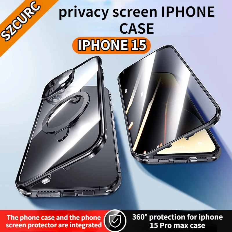

Для Iphone 15 Pro Max, Роскошный чехол с защитой на 360 °, чехол-подставка для телефона Iphone 14 Pro 13 pro Max Magsafe Iphone 14 Plus, чехол