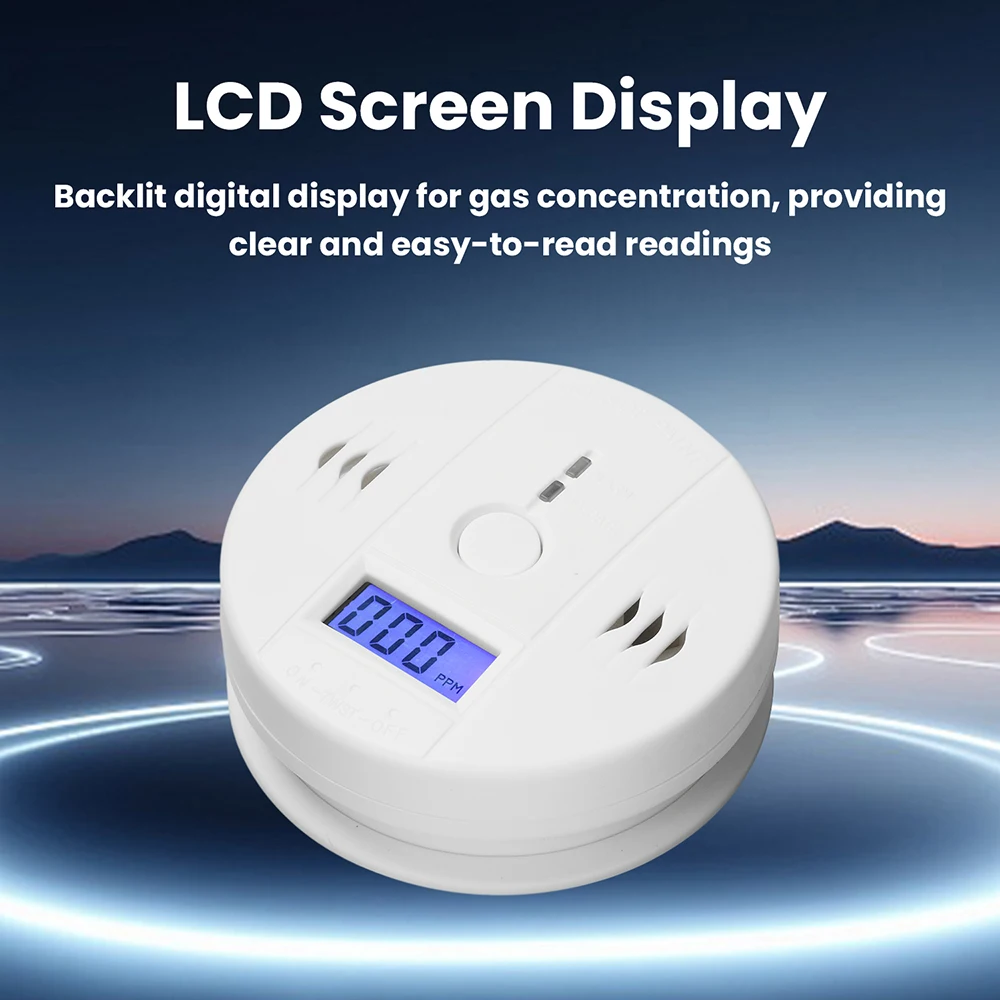 Carbon Monoxide Alarm Smoke Alarm Co Detector LCD Display Alarm Home Wireless Toxic Gas Leak Detector Fire Sound Alarm - 2