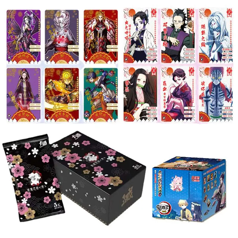 

The new anime Demon Slayer the cartoon gold flash game collection card children's toy birthday Christmas gift