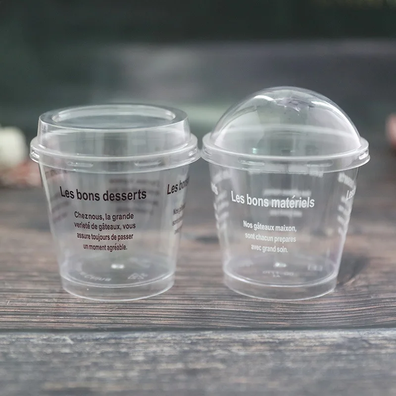 Plastic Dessert Cups 15PCS 200ML Disposable Clear Bowls