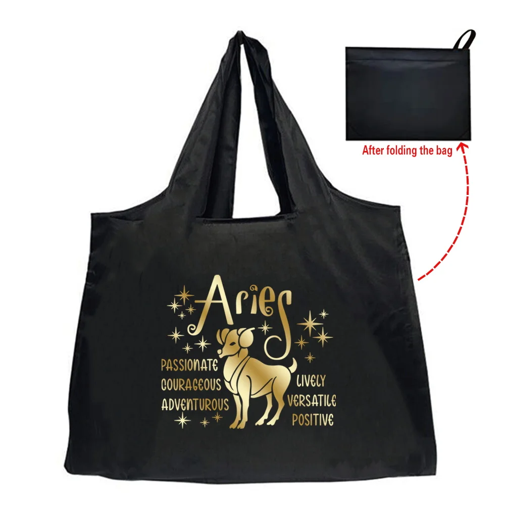 Eco-Friendly Folding Reusable Tote Bag - Portable Fashion Shoulder Handbag