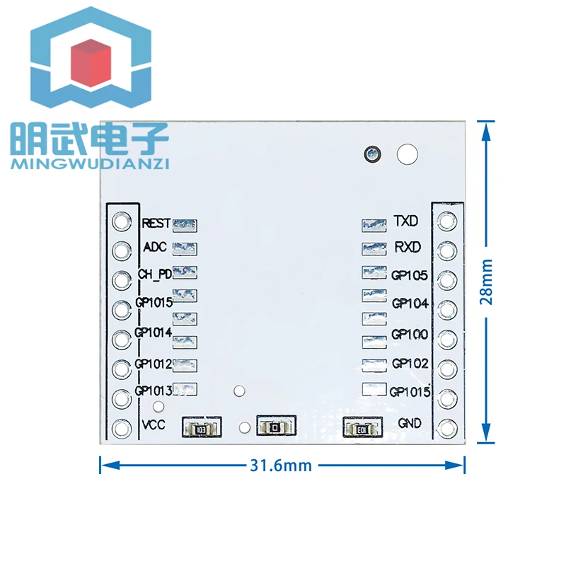

DIY Φ Подходящая плата адаптера ESP8266 Плата расширения модуля WIFI с последовательным портом