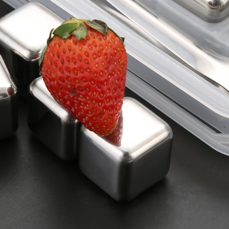 Ice Cubes Stones Reusable Stainless Steel Stones Chilling
