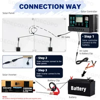 Kit complet d'énergie solaire 10000W, panneau 600W + contrôleur 100A + onduleur 10000W 12V/24V à 110V/220V, sauvegarde d'urgence pour la maison, 6