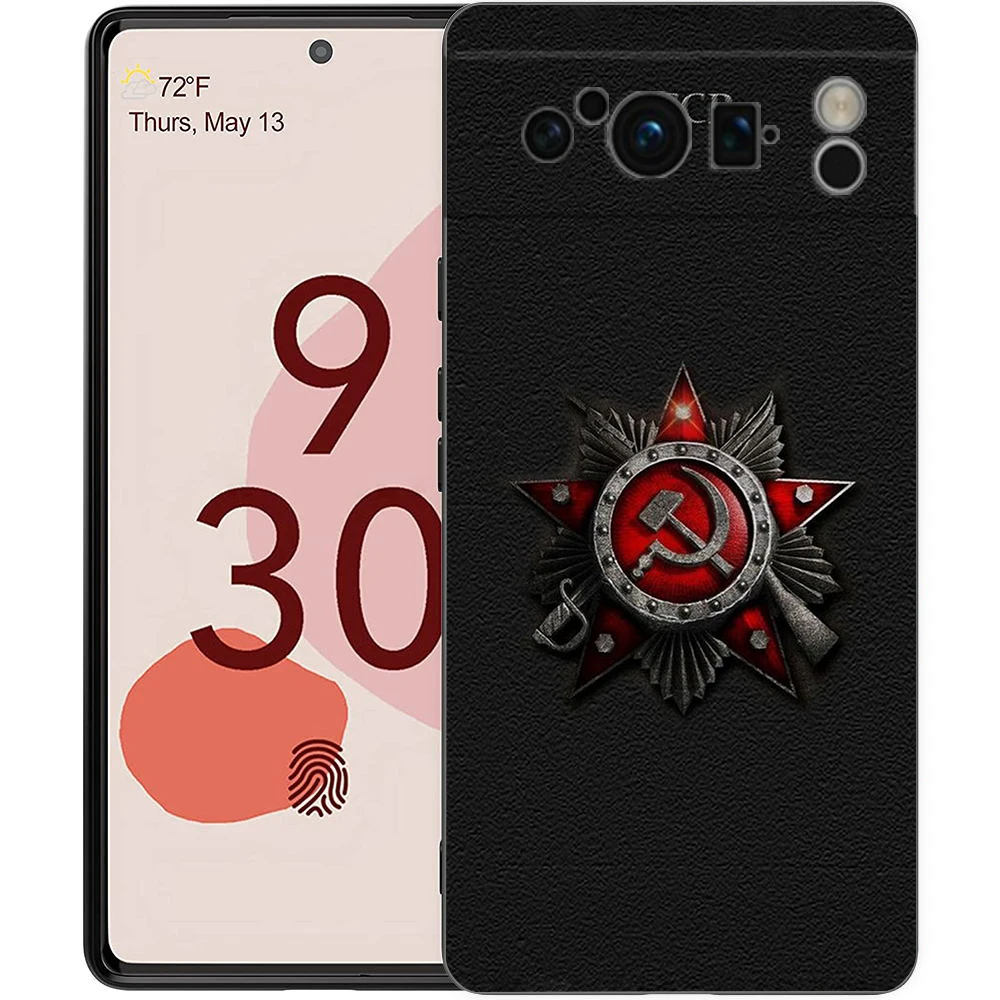 Retro Soviet-Inspired Shockproof Silicone Phone Case Cover