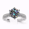 NKHOG 0.5-3ct Moissanite Wedding Rings Women 925 Sterling Silver Plated 18K White Gold Ring Engagement Promise Band Jewelry 4