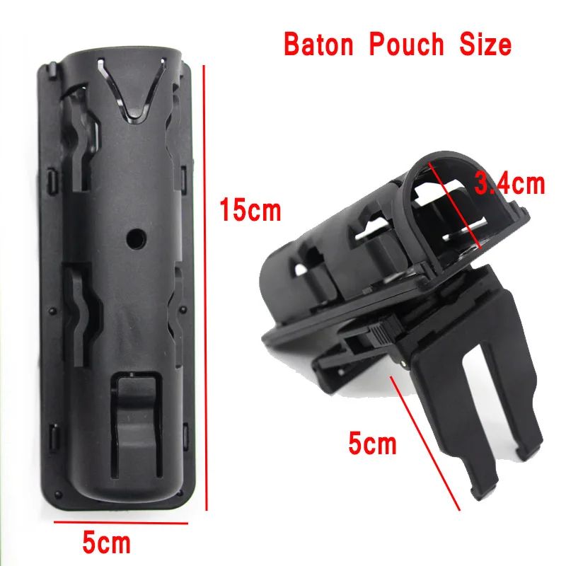 Baton Holster Spray Pouch Halter Taschenlampe Tasche Quick Release Polizei Selbstverteidigung Fall 360-Grad-Drehung Gürtelclip – Detail 4