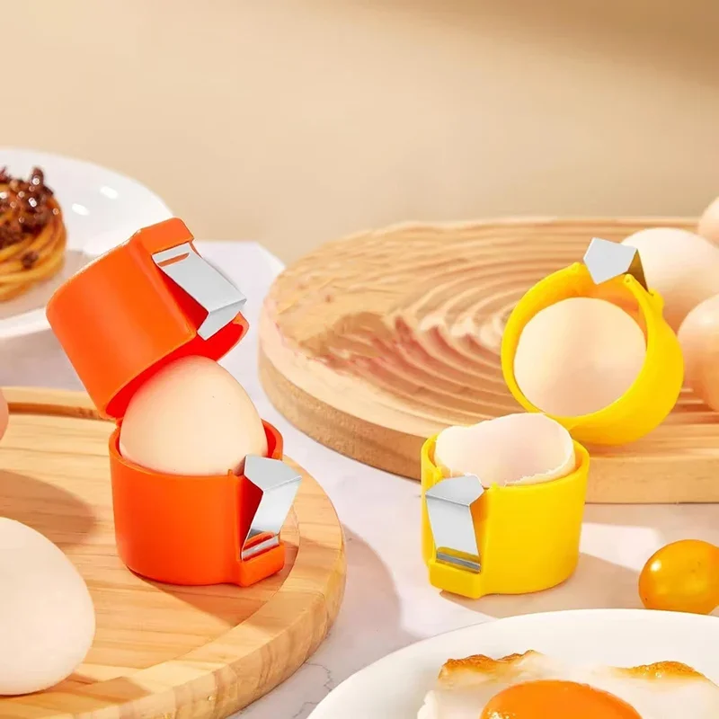 Egg Shell Opener and Cutter Egg Shell Opener Egg Cutter Cracker Gadget Handheld Eggs Breaker Household Eggs Cracker and Separator Kitchen Tools