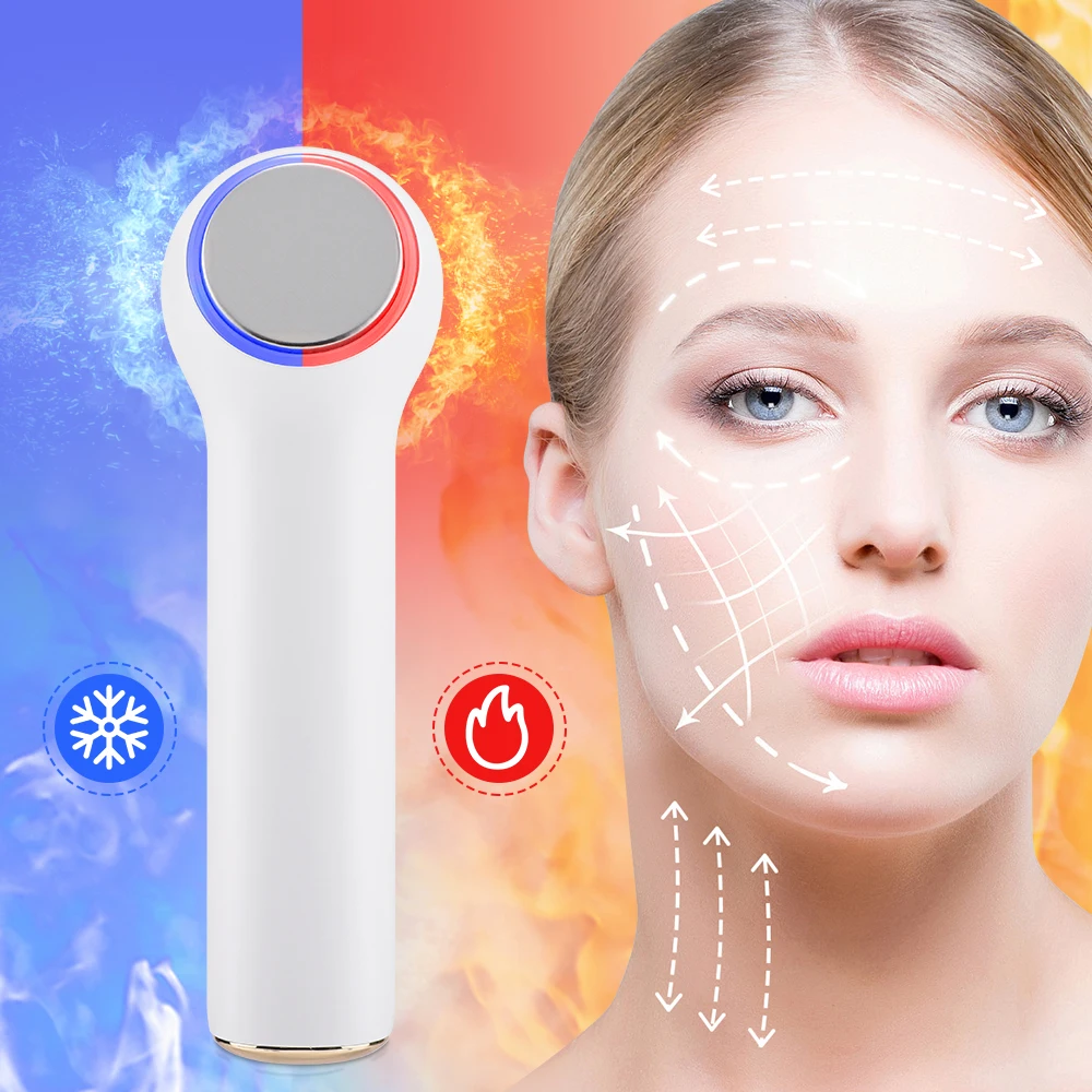 Electric Hot and Cold Facial Beauty Device Facial Hammer Skin Care Rejuvenation Ice Compress Beauty Instrument for Pore Tighten