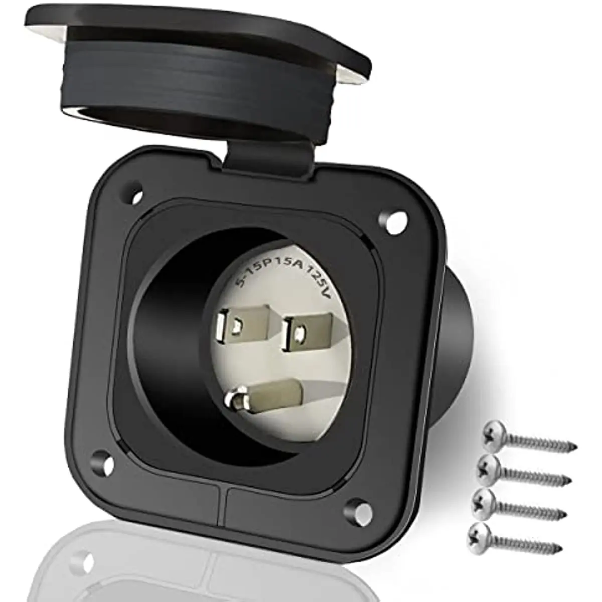 15AmpInletShorePowerFlangedReceptacle15A125VRecessedMale