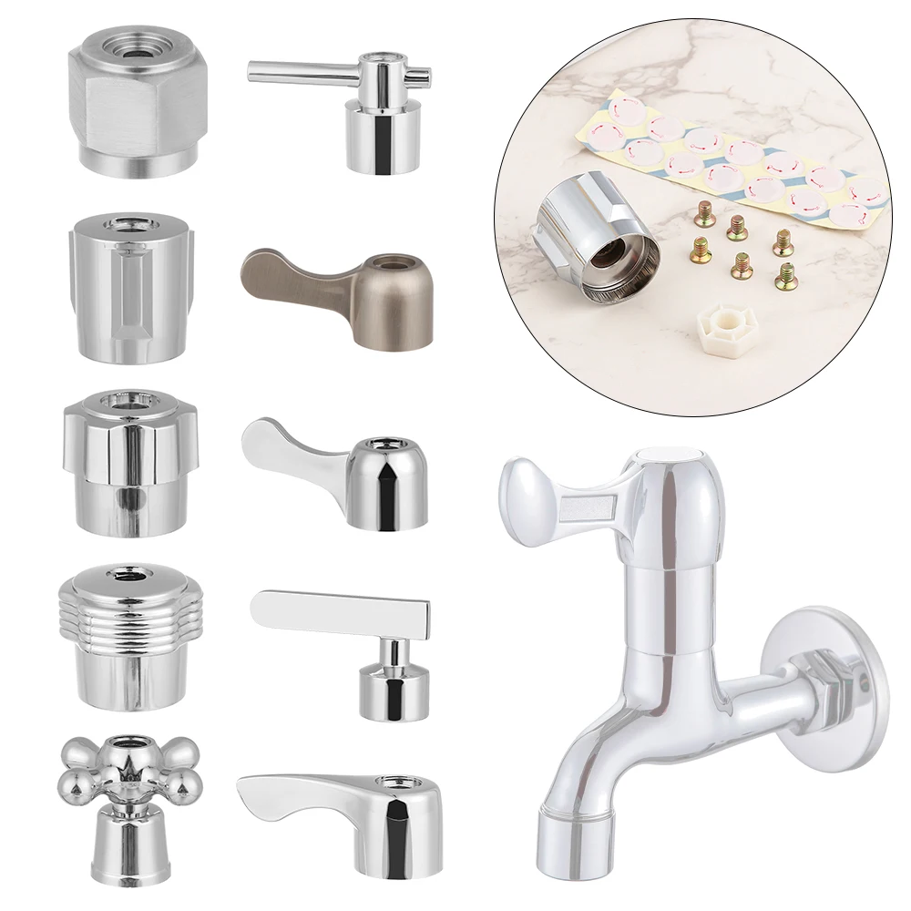 

Universal Faucet Handle Triangle Valve Small Spout Dish Basin Single Cold Quick Open Valve Core Handwheel Bathroom Accessories