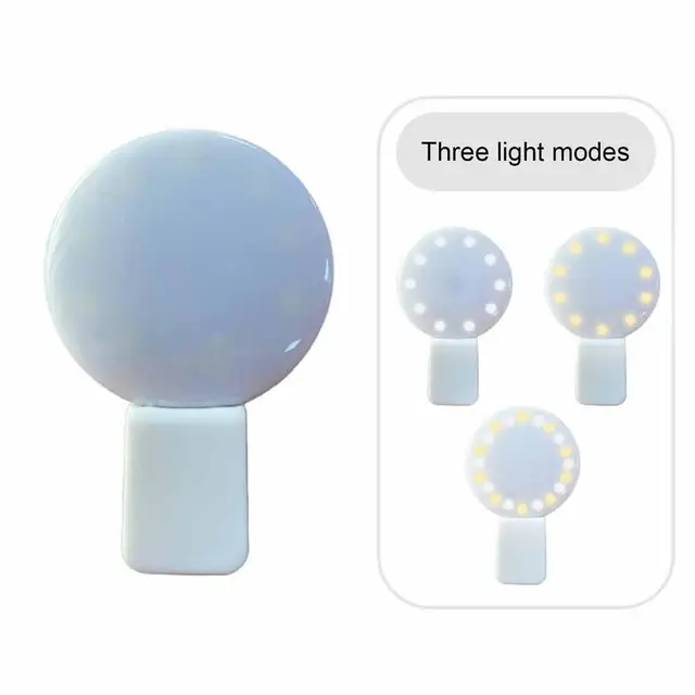 Cell Phone Fill Light Rechargeable USB Phone Ring Light Portable Circle Light Mini Video Conference Light With 4 Adjustable 3