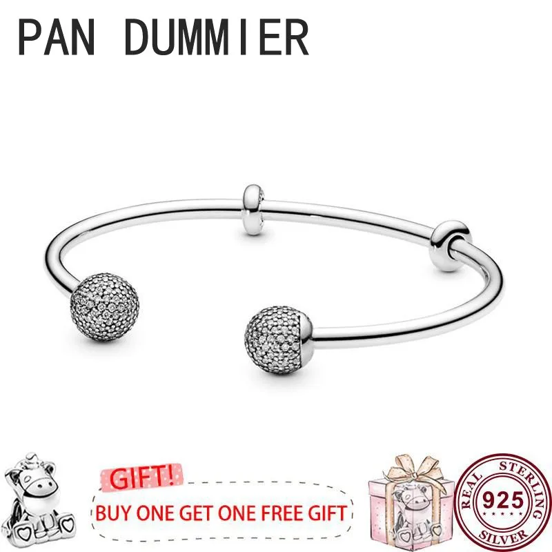 Hot 925 Silver Exquisite Sparkling Opening Removable Women's Classic Bracelet Suitable for Original High Quality Charm Jewelry
