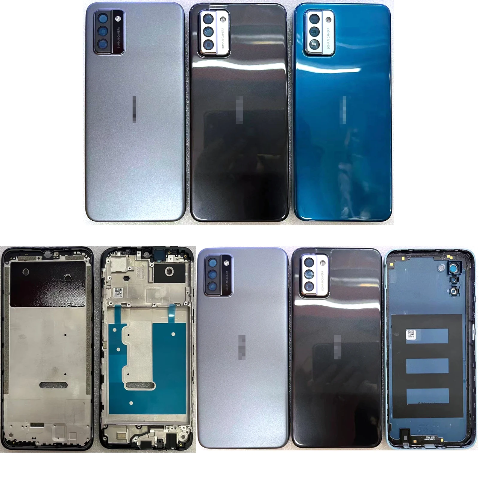 

100% новый корпус Передняя средняя рамка 6,5 дюйма для Nokia G22 с инструментами и 3M
