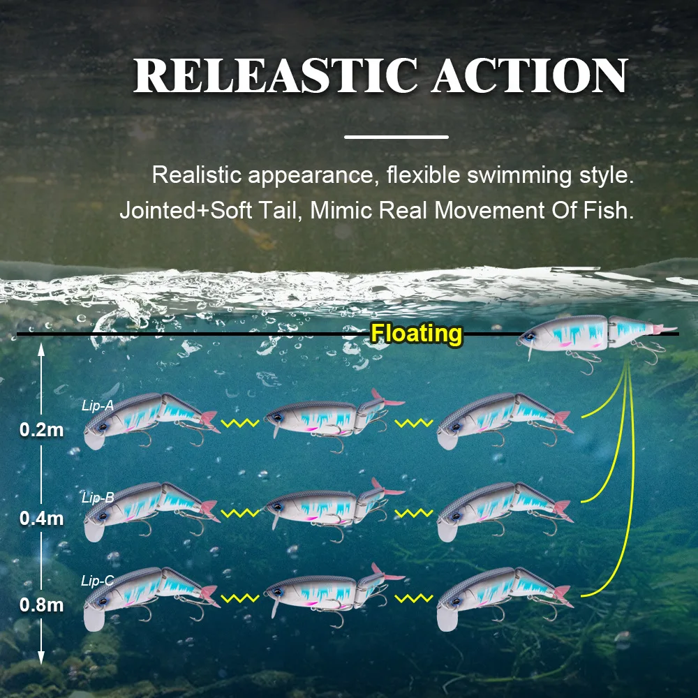 2 Sections Swimbait 135mm 165mm Floating Jointed Bait Fishing Lures Topwater Wobblers Hard Bait Drt Klash 9 Bass Pike