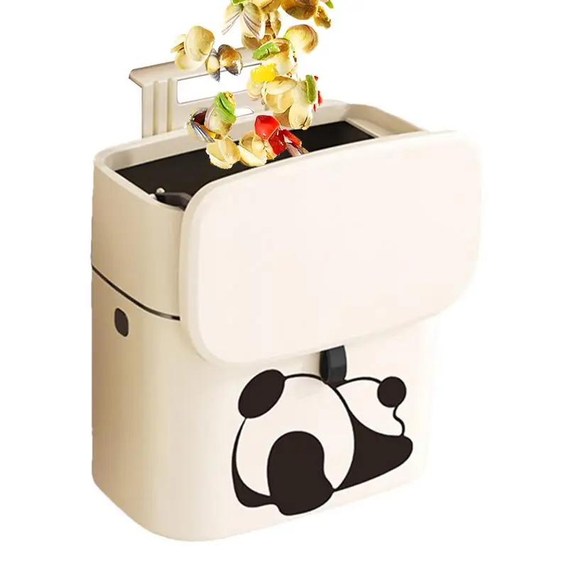 

Kitchen Bathroom Toilet Waste Storage Bins Wall Mounted Trash Can Kitchen Counter Compost Bin Cabinet Garbage Rubbish Bin