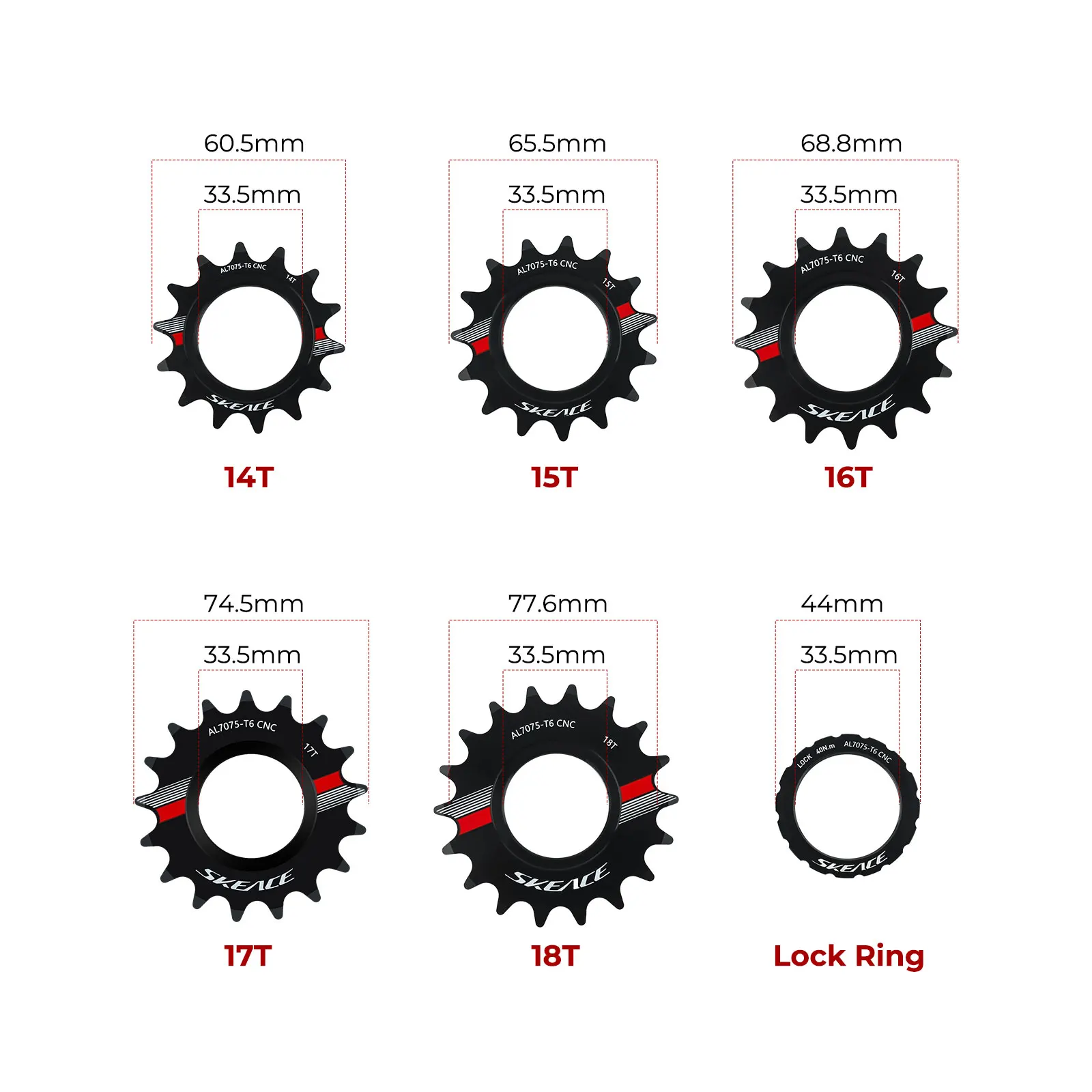 飛柳 SKEACE Fixed Gear Bike Freewheel 14T 15T 16T 17T 18T Single