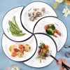 5 Piece Reunion Ceramic Dinnerware Set Moon Shaped Hot Pot Plate Flexible Combination of Plates According to Food Consumption 6
