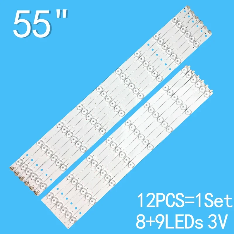 LED Backlight Strip For Pioneer PLE-5505UHD ATVIO AT55UTM TLSM55D17L-ZC14DF-01  TLSM55D17R-ZC14DF-01  303TL550031   PANEL TLSM55