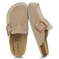 Mules en daim véritable Evshine pour femme, nouvelles pantoufles à enfiler avec semelle en liège, pantoufles unisexe en mousse à mémoire de forme avec soutien de la voûte plantaire 3