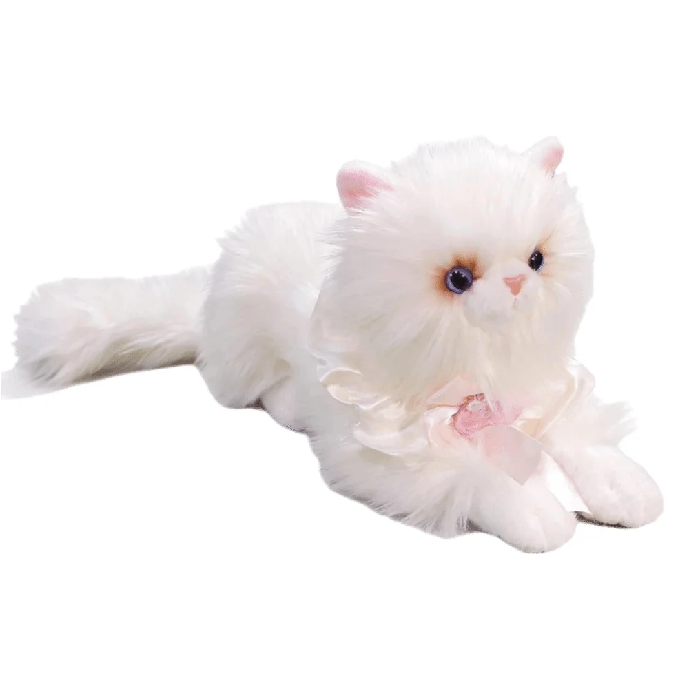 New Realistic Cat Simulated Puppet Cat Backpack Soft Fluffy Cute Cartoon Cat Backpack Shoulder Bag Travel Storage