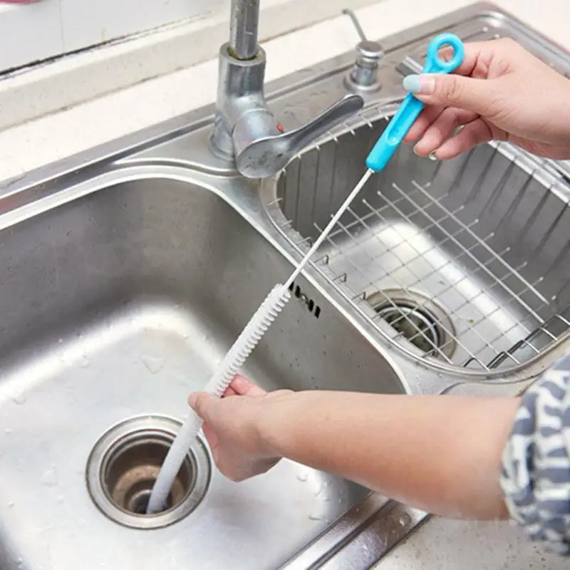 Kitchen Tool Clean Brush 71cm Flexible Sink Overflow Drain Unblocker Cleaner 