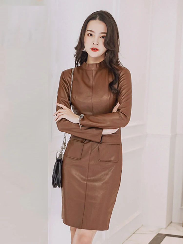 brown pvc dress Vittoria Dress main image 1