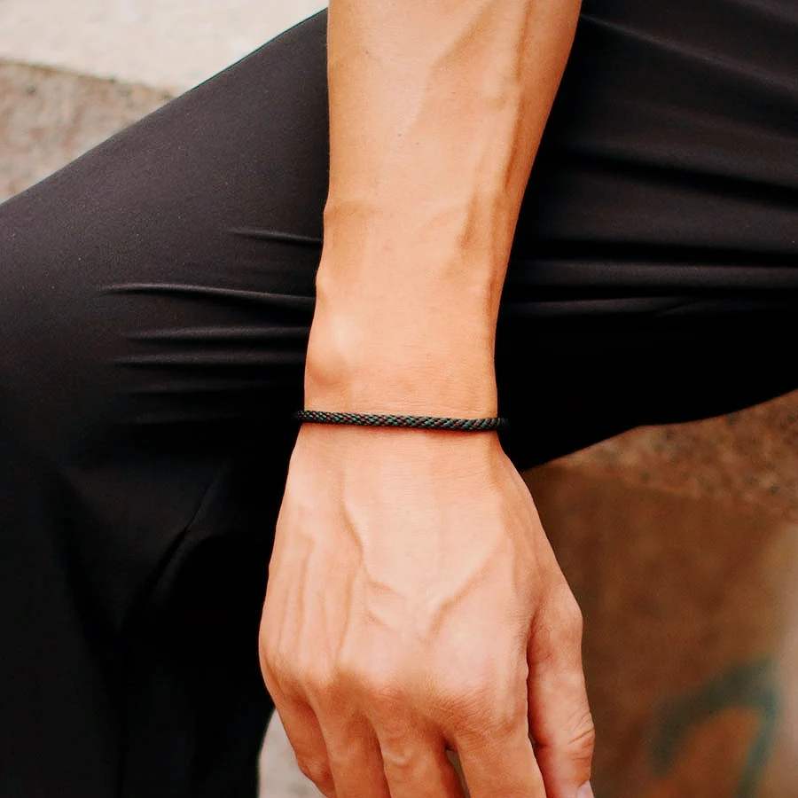 Adjustable Viking Rope Mens Bracelet Ethnic Macrame Accessory