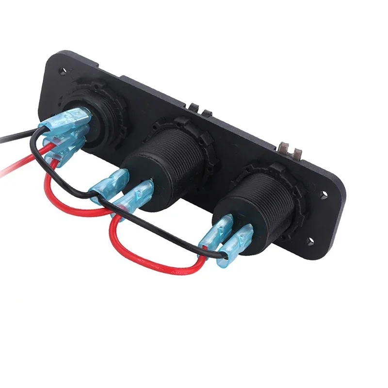 패널 담배 라이터 소켓 QC3.0, USB C 타입 PD 자동차 충전기 콘센트 전원 어댑터, 자동차 보트 RV용 전압계 포함, 3 in 1