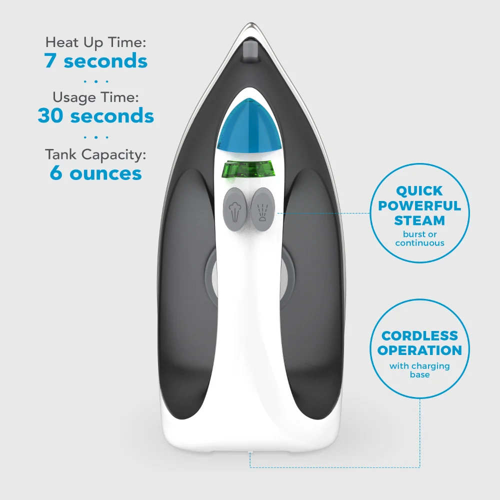 SF-760 Cordless Steam Iron, White Iron for Clothes  Portable Iron Steam Iron for Clothes 3