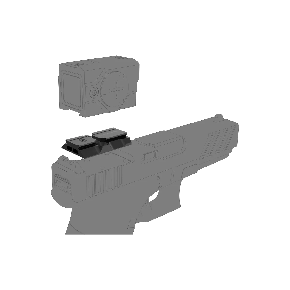 Vector Optics MOJ Footprint & Glock MOS System to VOD Footprint compatible With A_C_R_O P2/C2 Adapter For SCRD-63/SM63 Line scope mount adapter rail adapter threaded adapter
