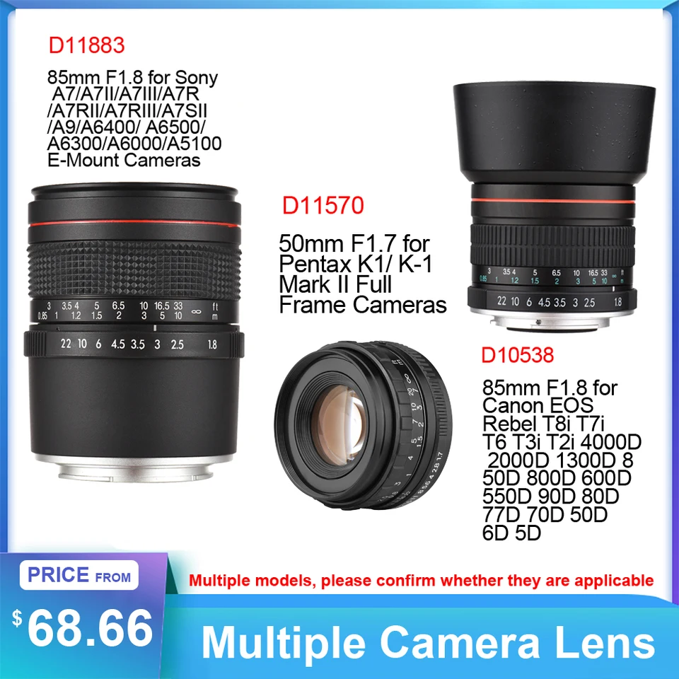 M50 Mm F1.4 ASPHObjectif à Focale Fixe Grande Ouverture Objectif à Mise Au Point Manuelle Plein