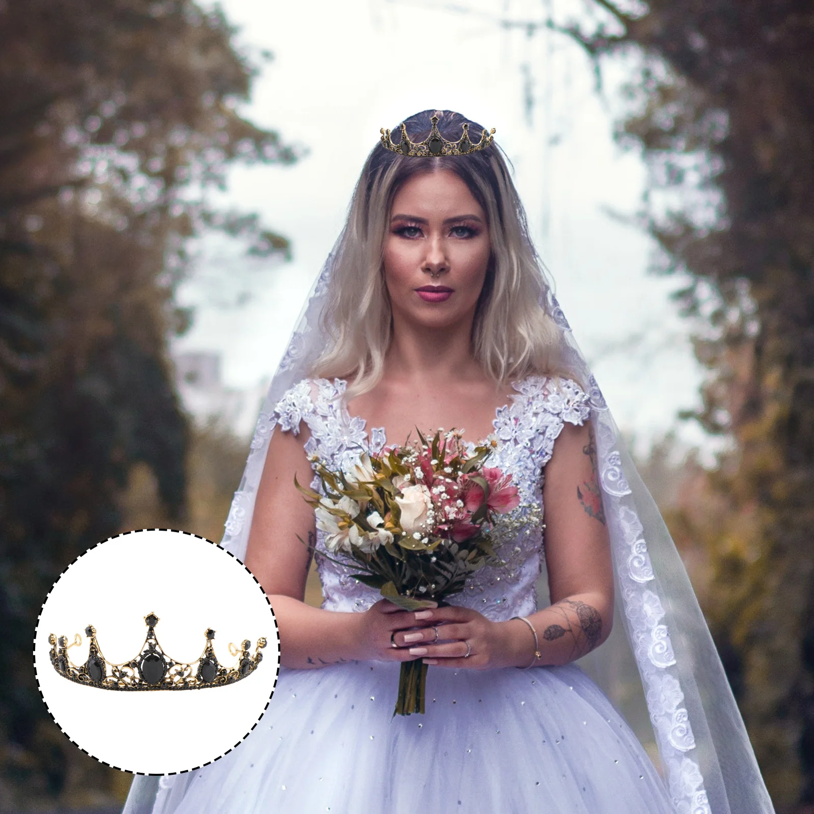 

Wedding Hair Accessories for Women Crystal Crown Halloween Rhinestone Decor Girl Child