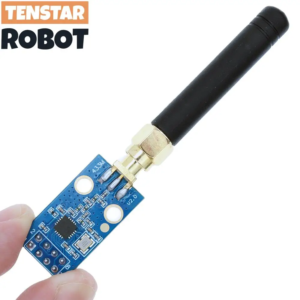 Module CC1101 433MHz avec antenne SMA 50cm dépliée, idéal pour IoT, connecteur U.FL visible