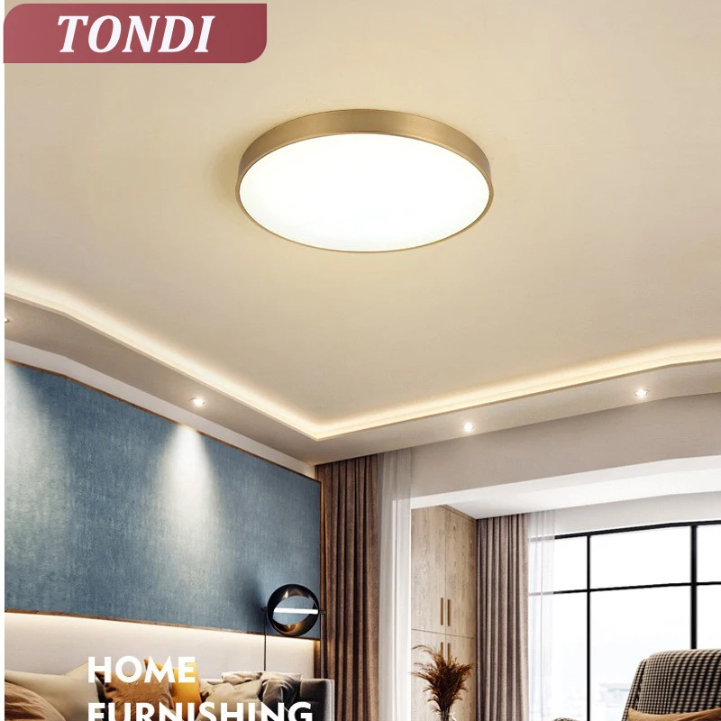 TONDI Modern LED Ceiling Light Simple Round Living Room Bedroom Aisle Balcony Study Kitchen Lighting Fixtures