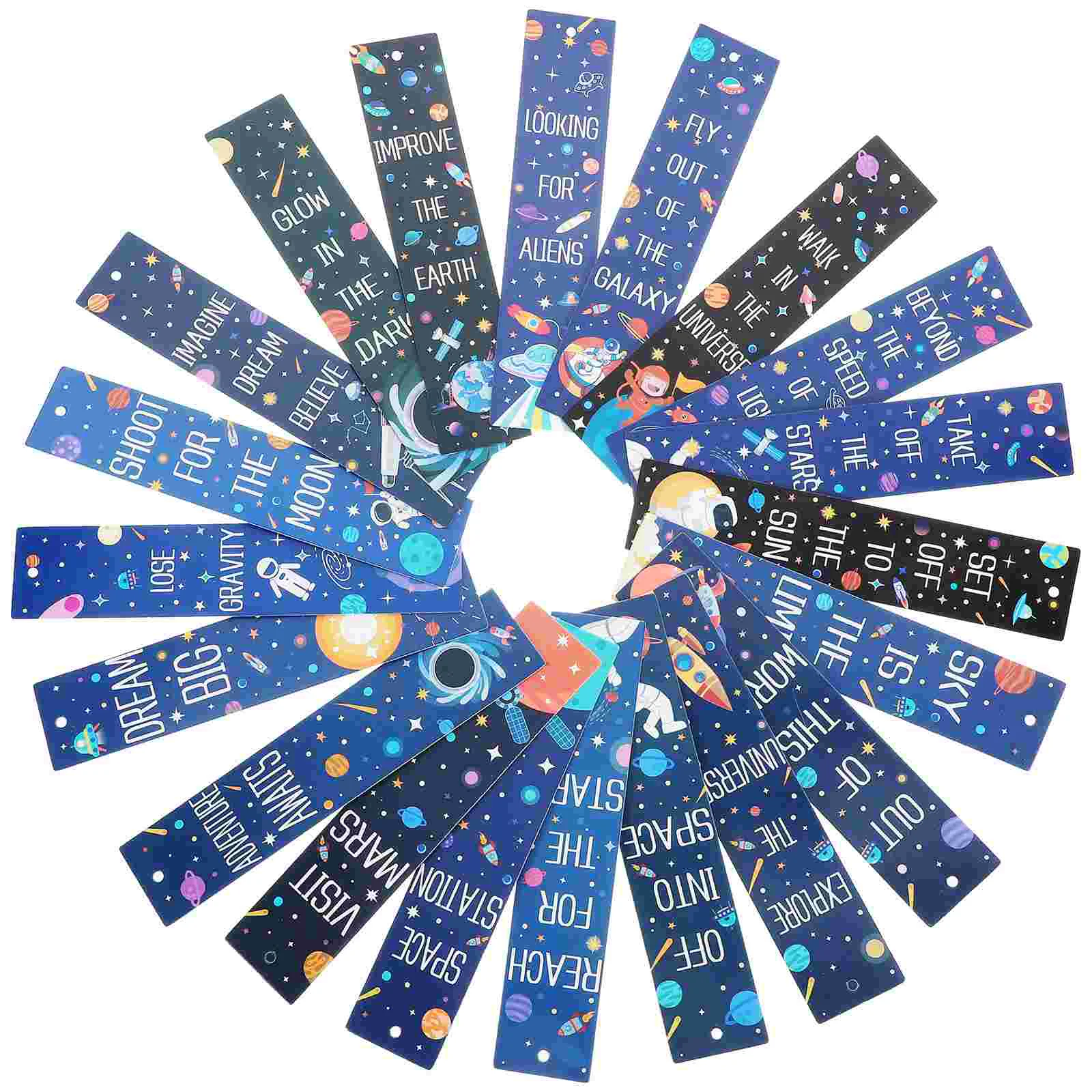 

20pcs Space Theme Bookmarks Cartoon Printing Bookmarks Kids Reading Bookmarks