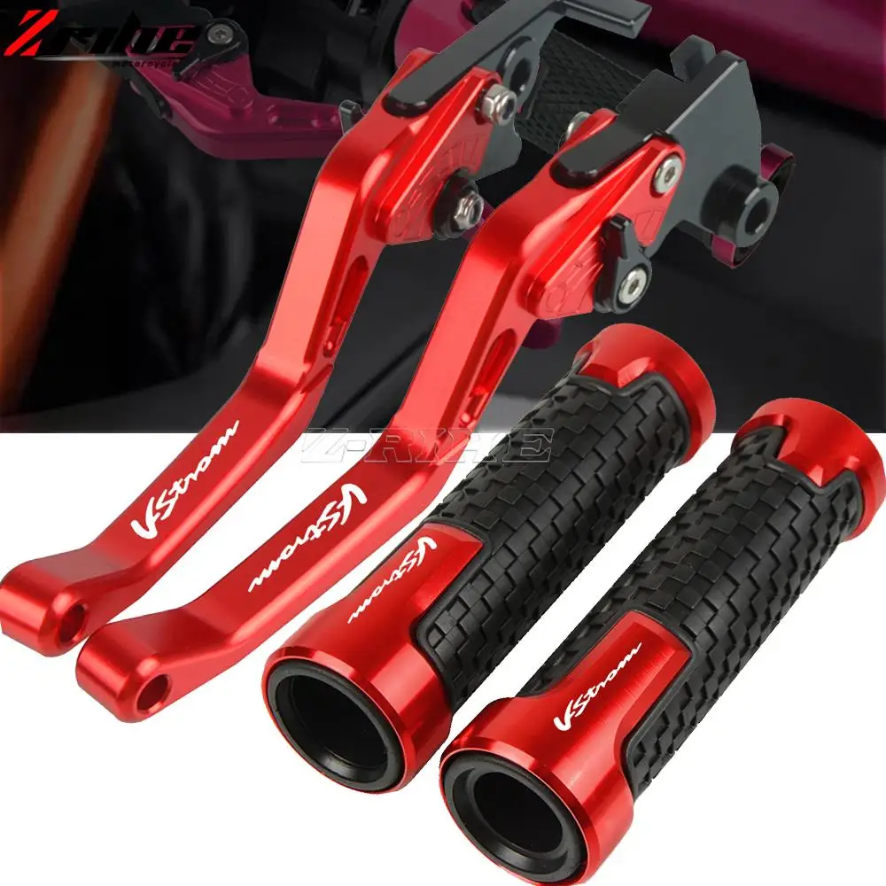 

Motorcycle Accessories CNC Racing Grips Handle Grips Brake Levers Clutch For SUZUKI V-Strom DL 250 Vstrom DL250 2017-2018