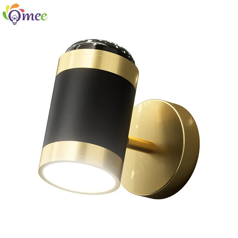 Omee LED Ceiling Wall Lamp Simple Light Folding Rotation Star Projector Lamps Home Hotel Bedroom Living Room Bedside Wall Lights