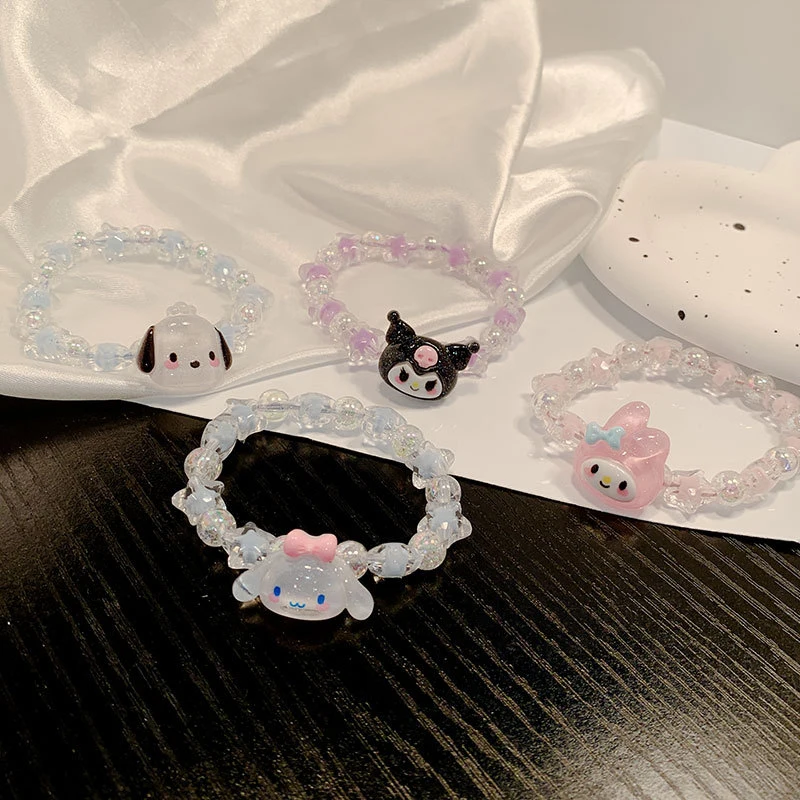 

1 шт. Sanrio Kuromi My Melody Cinnamoroll телефонный шнур, Милый милый головной шнурок, высокая эластичность, кавайная резинка, подарок для девушки