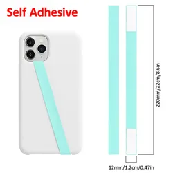 Stretchable Silicone Phone Strap - Portable Flexible Elastic Grip Holder with Secure Loops - 5PCS (Green A)