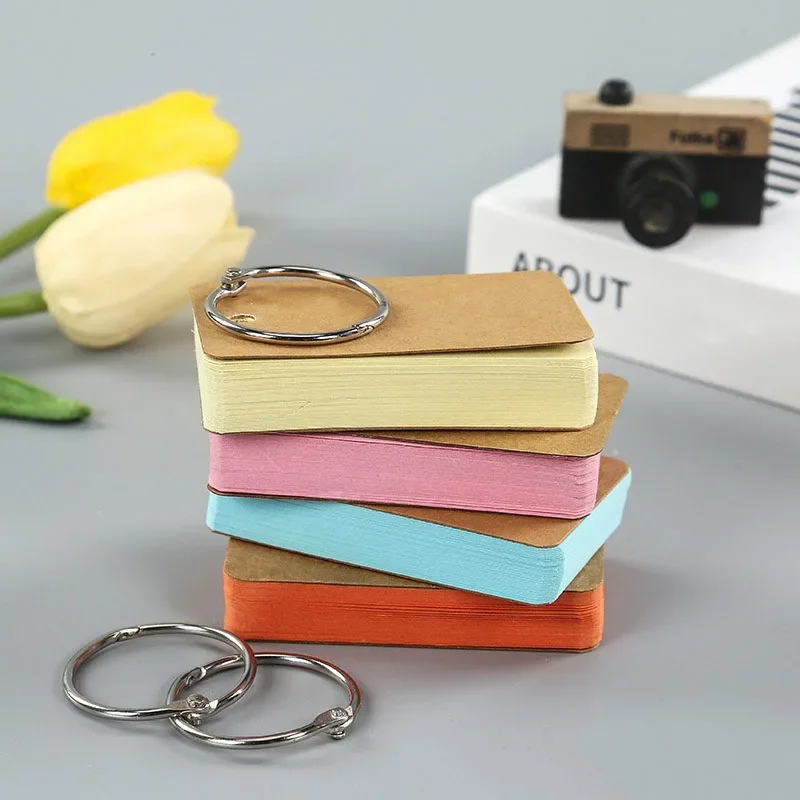 Colorful Loose-Leaf Memo Pads for Study and Office Notetaking - 50-Pack
