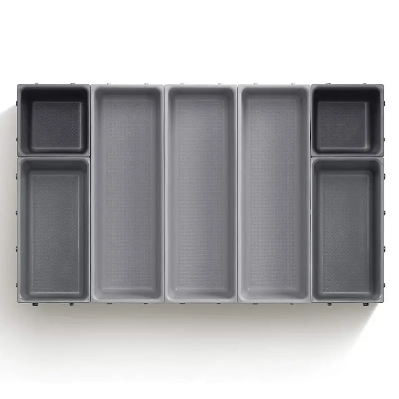 Silverware Organizer Flatware Organizer Cutlery Organizer Storage Tray Storage Box Bamboo Organizer Tray 7pcs Drawer Kitchen Storage Box Cutlery Organizer Free Combination Separated Multifunction Sundries Stationery Desk Storage tray