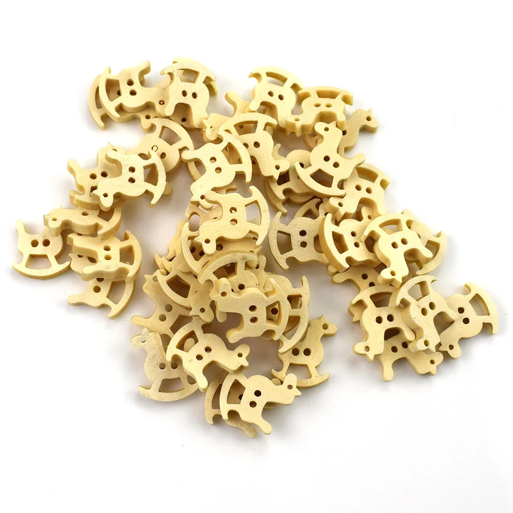 50Pcs 2Hole Natural Wooden Buttons handmade with love wood Button For  Scrapbooking Craft DIY Baby Clothing Sewing Accessories