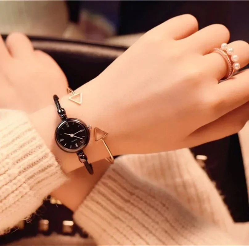 Fashion Bracelet Watches for Women Luxury Stainless Steel Retro Ladies Quartz Wristwatches Women Dress Clock 여자시계 6