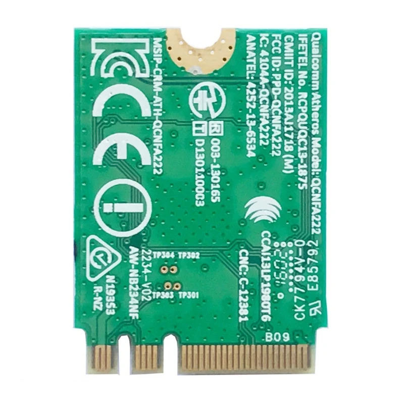 무선 어댑터 Atheros QCNFA222 AW-NB234NF M.2-NGFF 호환 노트북 데스크탑용 무선 네트워크 카드