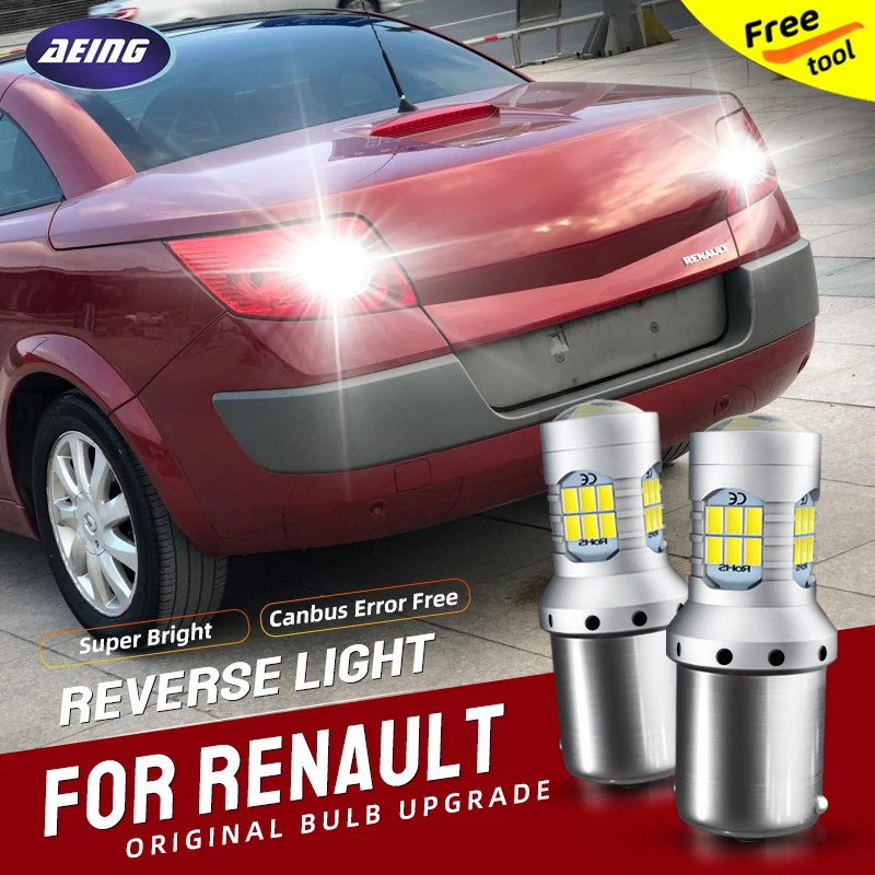 2×led Reverse Backup Light Blub P21w Ba15s For Renault Espace Twingo