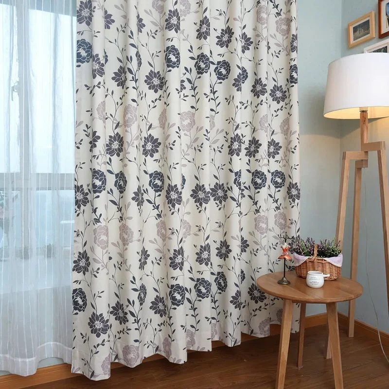 

Cotton Linen Blackout Curtains for Living Room Bedroom Printing Chinese Style Window Curtain Custom Home Partition Cortinas